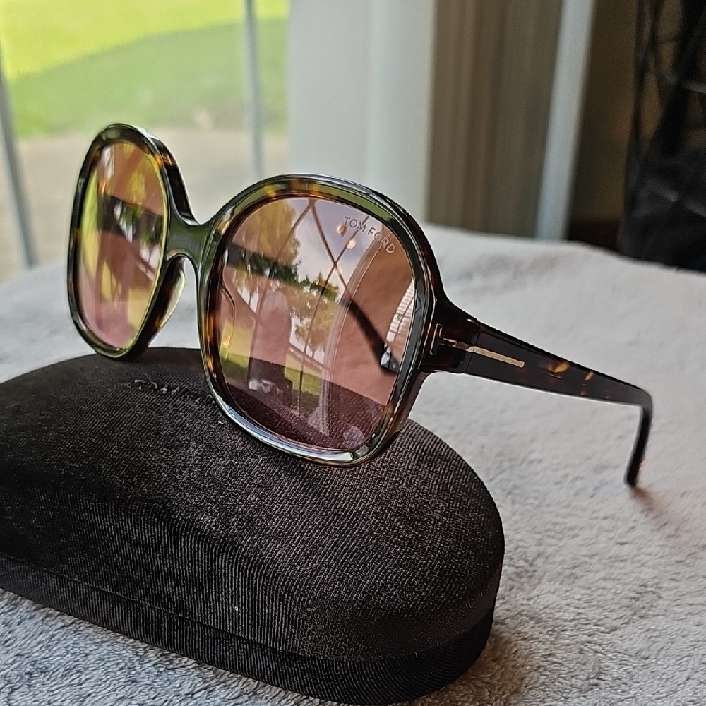 Tom Ford Tortoise Shell Sunglasses with Case